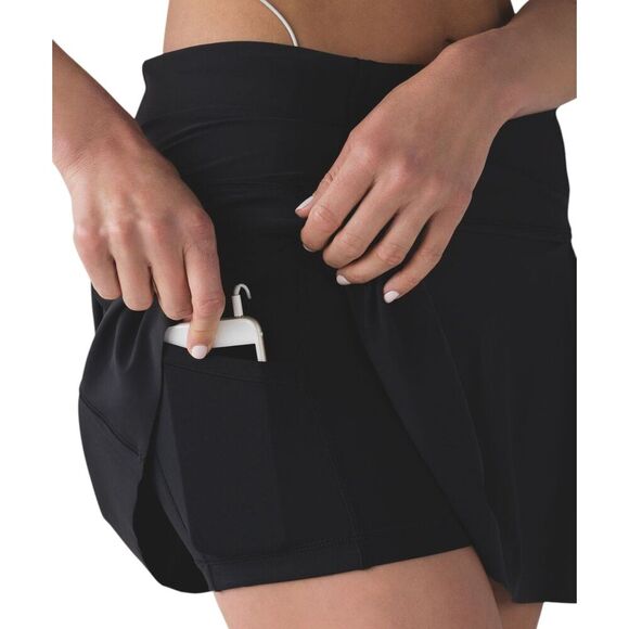 Lululemon Lost In Pace Mid-Rise Skirt (Tall) *Black - Picture 5 of 10